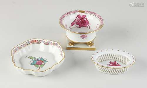 Three parts Herend porcelain