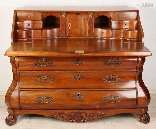 Double Curved Mahogany Desk