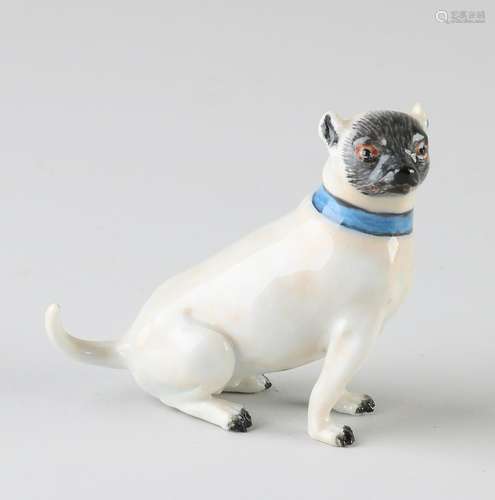 German Meissen figure, Pug dog