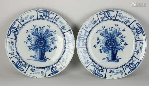 Two Delft dishes Ã˜ 35 cm.