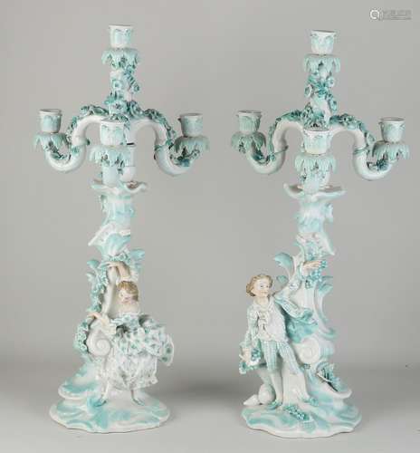 Two German candlesticks, 1920