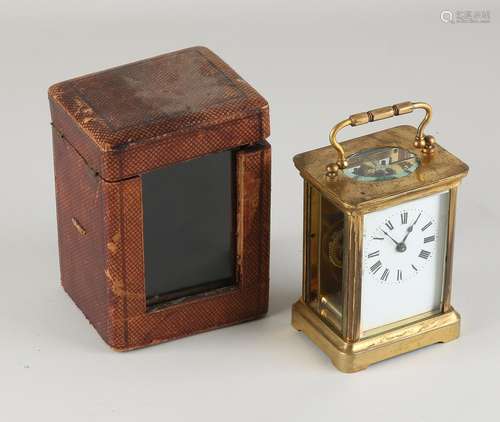 Antique French travel alarm clock, 1900