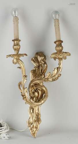 Italian gold plated wall lamp