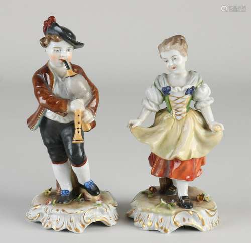 Two antique porcelain figures, 1900