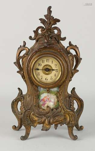 Antique French clock with Limoges plaque