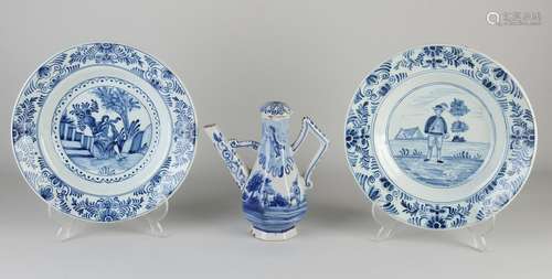 Lot of antique Delft pottery