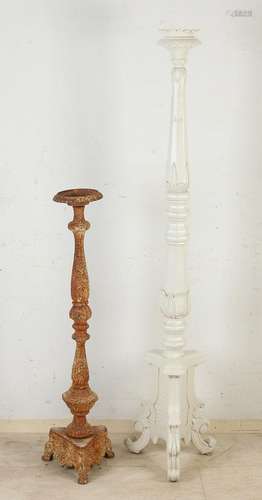 Two large candlesticks