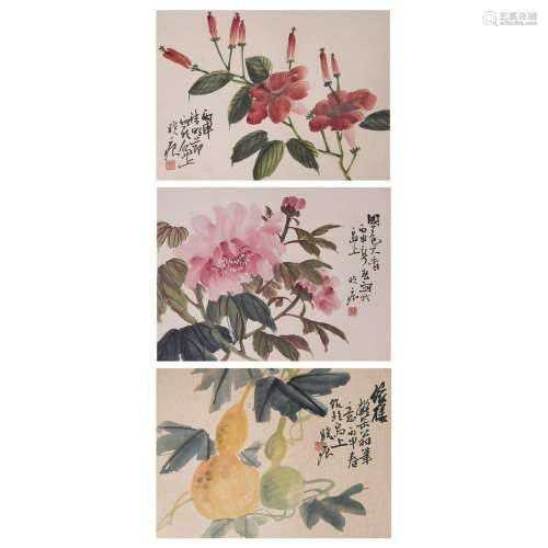 LOT OF 3, SONG XIAOHENG, FLOWERS