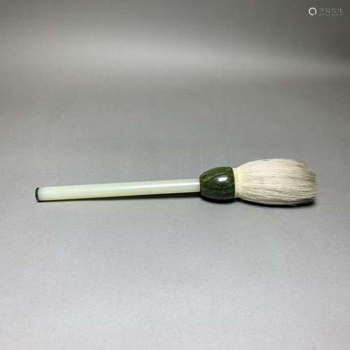 A CHINESE JADE BRUSH, QING DYNASTY