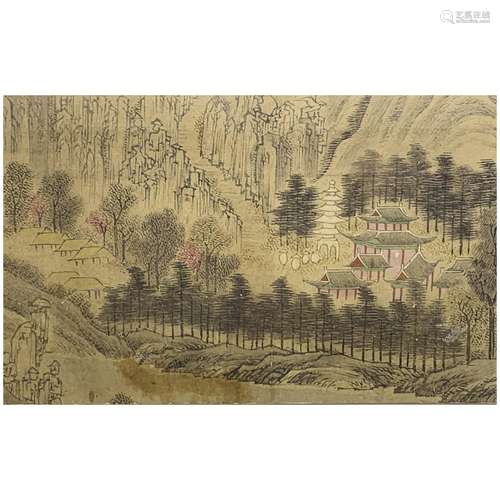 A KOREAN PAINTING OF LANDSCAPE