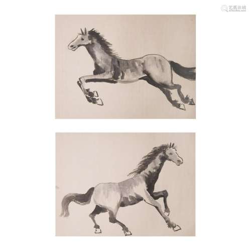 LOT OF 2, ANONYMOUS, HORSE