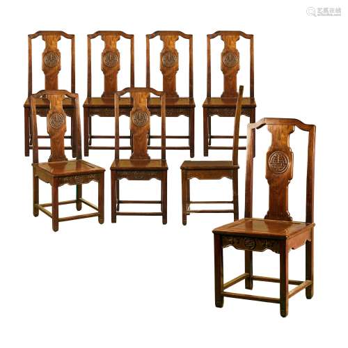 LOT OF 8, A GROUP OF EIGHT HUANGHUALI AND MIXWOOD SIDE