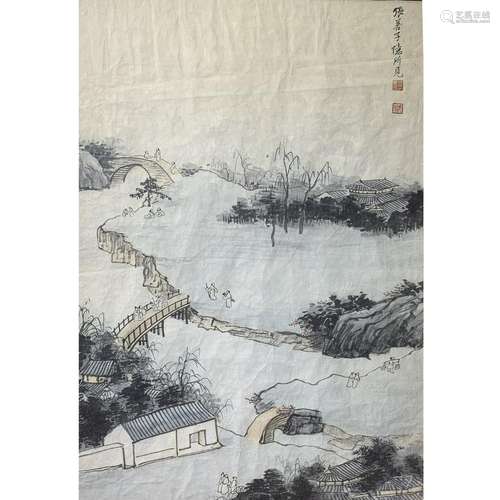 ZHANG, SHANZI (ATTRIBUTED TO, 1882-1940), LANDSCAPE