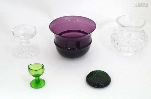 Assorted glass items, comprising an early 20thC