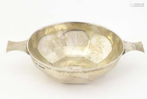 A silver quaich hallmarked Sheffield 1928, maker