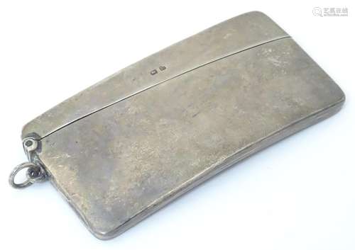 A silver card case hallmarked Birmingham 1911 maker