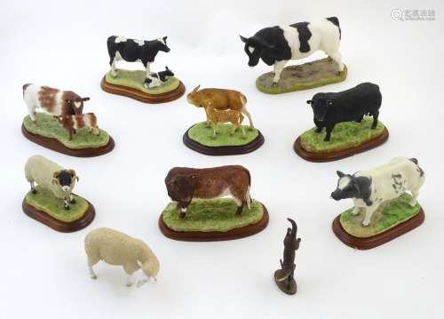 A quantity of assorted models of animals comprising