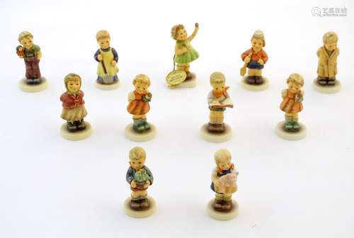 Eleven Goebel / Hummel Club figures to include Too Shy