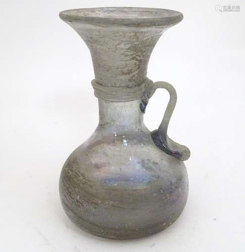 A scavo glass jug / ewer in the manner of Seguso Vetri