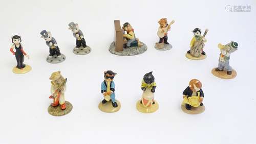 A quantity of Beswick cat band members, The Cat's