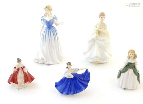 Five Royal Doulton ladies comprising Elaine, no.