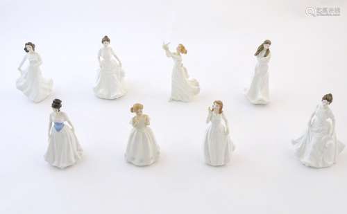 Eight Royal Doulton ladies comprising Joy, no. HN3875,