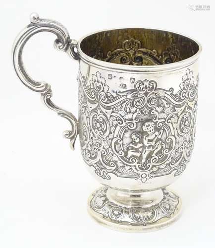 A Scottish silver christening cup hallmarked Glasgow