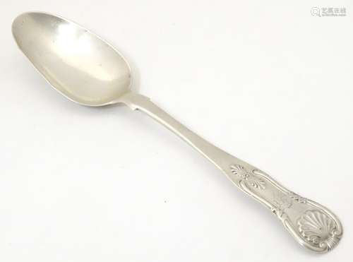 A Scottish silver Seven Kings pattern teaspoon,