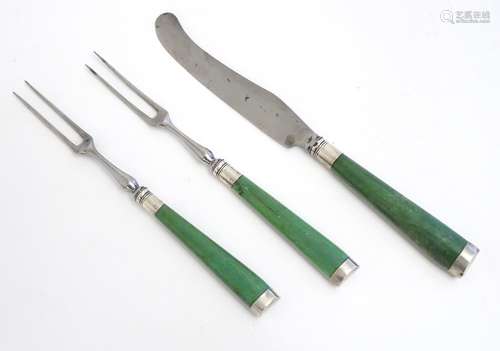 Three items of 19thC cutlery comprising two forks and a