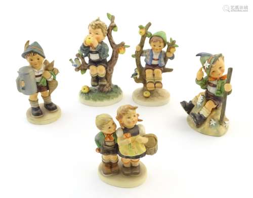 Five Hummel / Goebel figures comprising For Father, no.