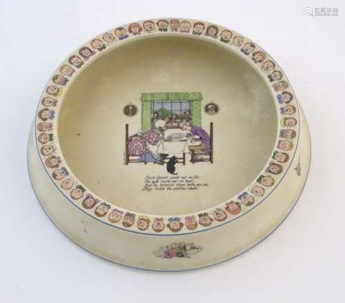 A Midwinter baby plate / bowl designed by W. Heath