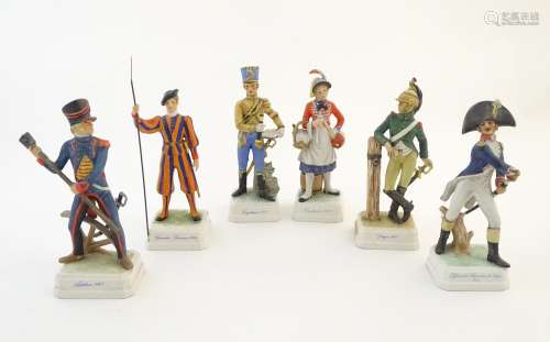 Six Goebel Bochmann military / soldier figures