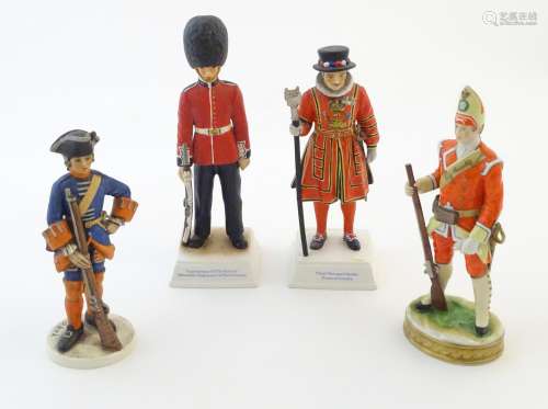 Three Goebel military / soldier / guard figures
