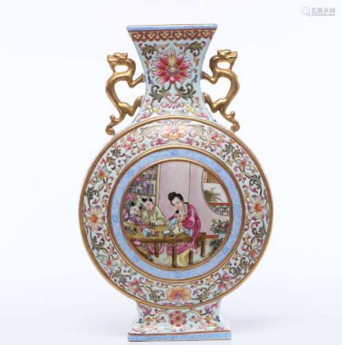 CHINESE PORCELAIN FAMILLE ROSE MOTHER AND BOYS