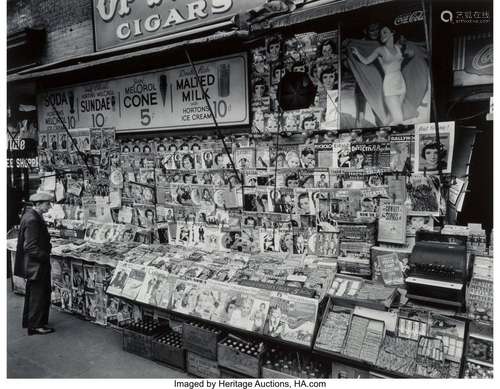 Berenice Abbott (American, 1898-1991) Newsstand,