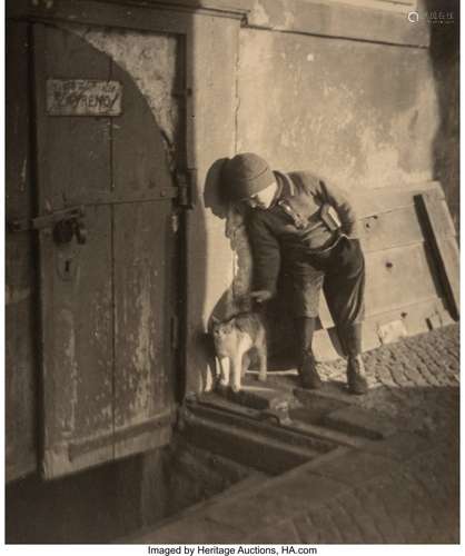 Jaromír Funke (Czech, 1896-1945) Boy with a Cat