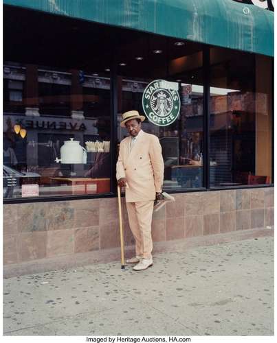 Alice Attie (American, 1950) Starbucks, Harlem,