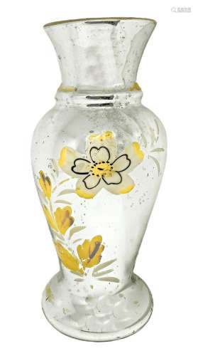 Murano glass vase silvered to mercury.