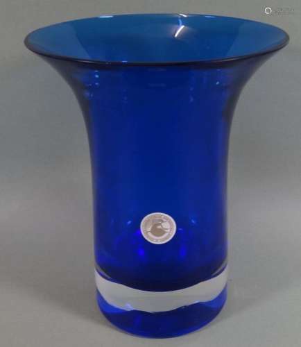 Kunstglasvase "Harzkristall", blau