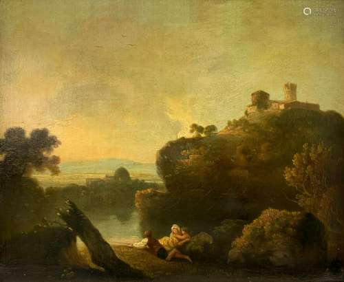 (allegedly by) Richard Wilson Oil painting on canvas