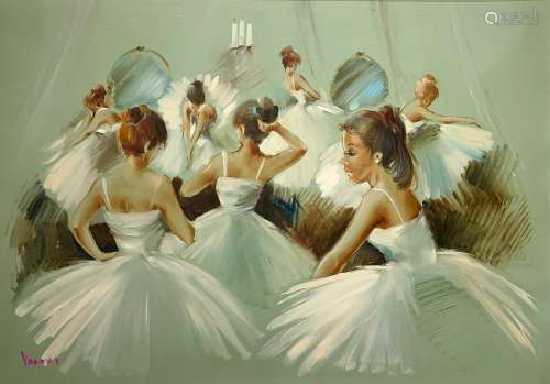 Ballerinas in the backstage