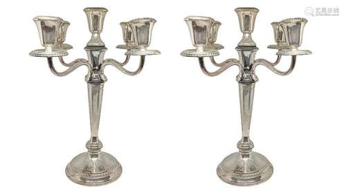 Pair of silver candlesticks