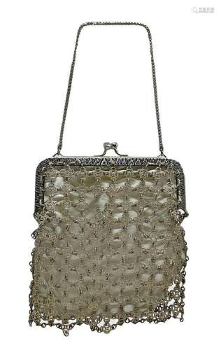 Silver evening bag