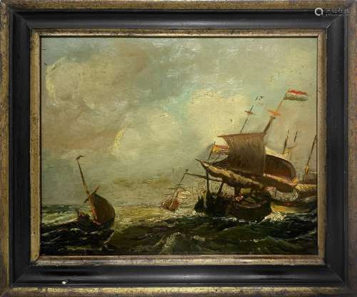 Sea with sailing ships