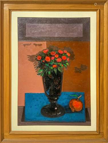 Peppe Guzzi Still life and flowers with vase