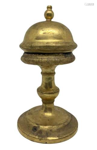 Sacramental bread holder in golden wood