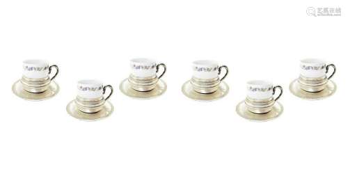 Coffee set consisting of n. 6 cups in Capodimonte