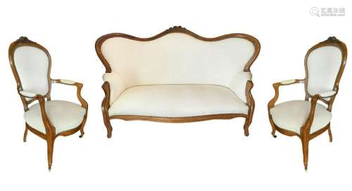 Sofa and two armchairs Luigi Filippo