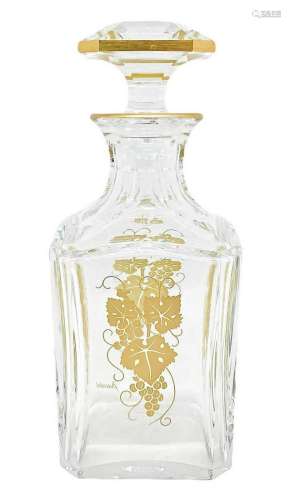Baccarat, crystal bottle with zecchino gold