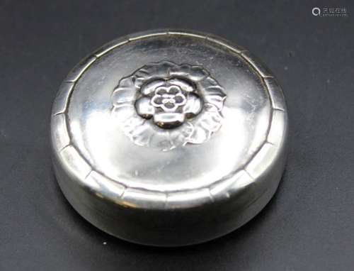 runde Pillendose, 925er Silber, Georg Jensen, Nr. 79, ca. 26...